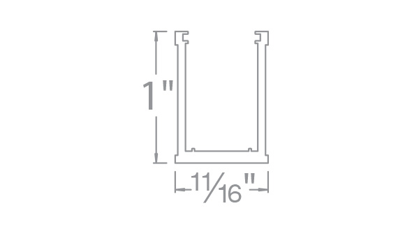 WAC Lighting LED-T-CH1-EC Deep Aluminum Channel End Caps Set of 2